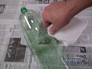 Wipe excess adhedive that is squeezed out of the joint off with a paper towel.