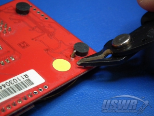 Trim off the excess when the solder has cooled.