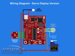 LaunchPad AlTImeter ServoDeploy Version Wiring Diagram.